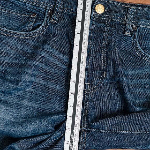 Buffalo David Bitton King-X Jeans Mens 36x32 Blue Basic Slim Boot Stretch Dark - Picture 11 of 15